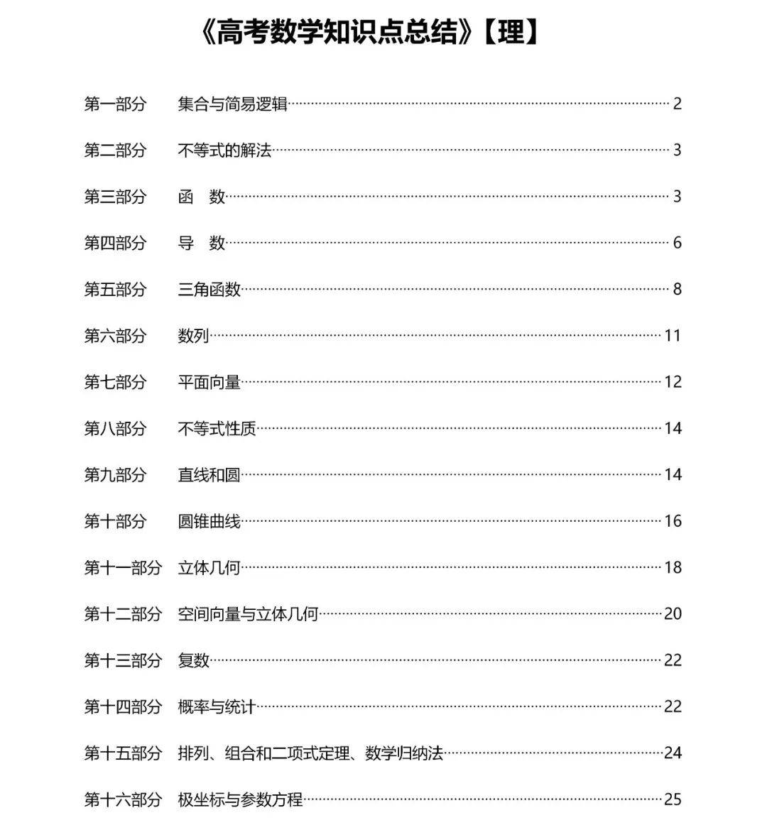 包含高考数学真题的知识点分析的词条